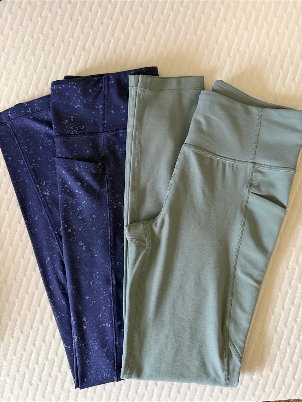 Athleta Girl legging lot. Blue & Green 
Green Pair NWOT XL 14